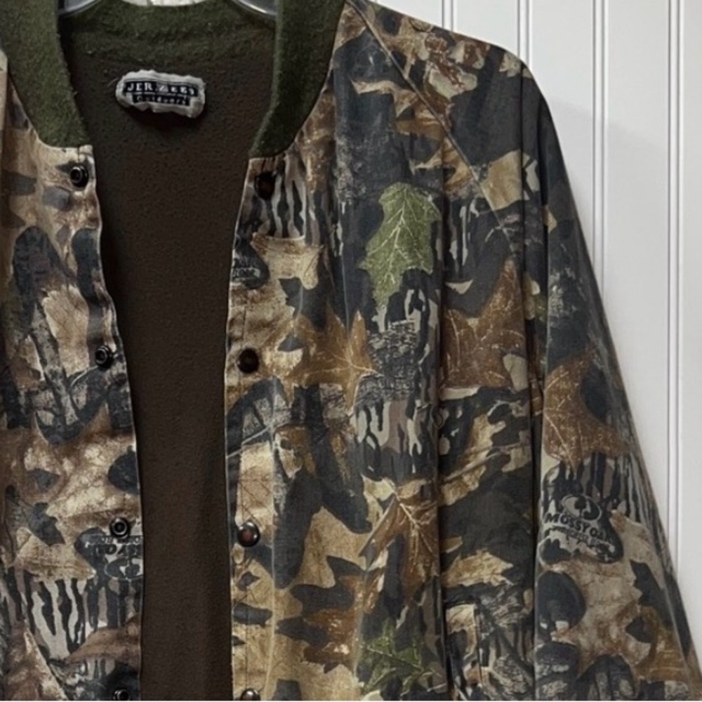 90s Camo Mossy Oak Jacket XL Vintage Jerzees